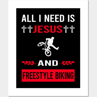 I Need Jesus And Freestyle Biking Posters and Art